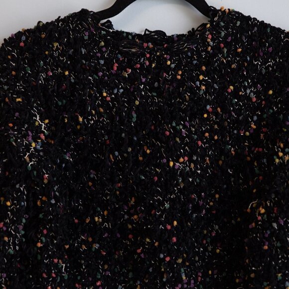 Sweet Generis black distressed crop sweater-M/L - Picture 2 of 6